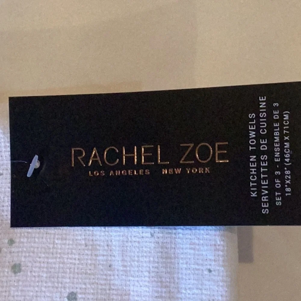 Rachel Zoe Gingerbread Christmas Kitchen Towels - set of 3.